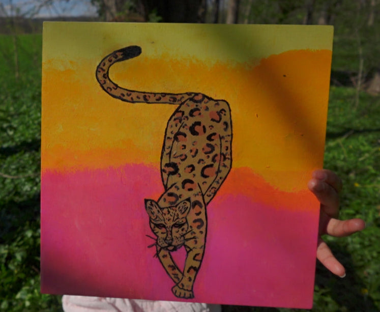 HandPainted Sunset Cheetah 12x12